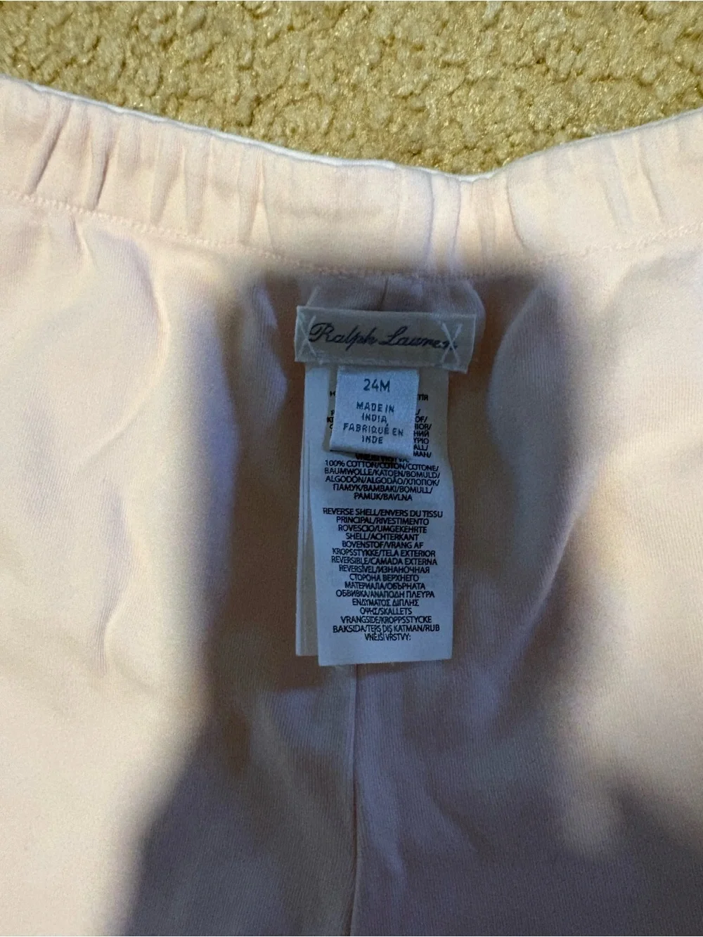 Ralph Lauren Floral Velour Pant set & white and pink reversible logo trousers